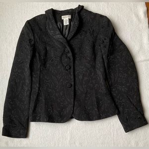Ann Taylor Black Blazer with Floral pattern Size 4